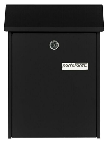 Portaferm Zidni poštanski sandučić PM 22 (D x Š x V: 7,5 x 22,5 x 30,5 cm, Crne boje, Čelik)