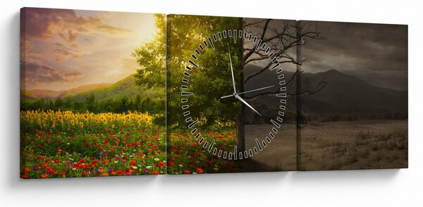 Slika - Životni ciklus (sa satom) (90x30 cm)