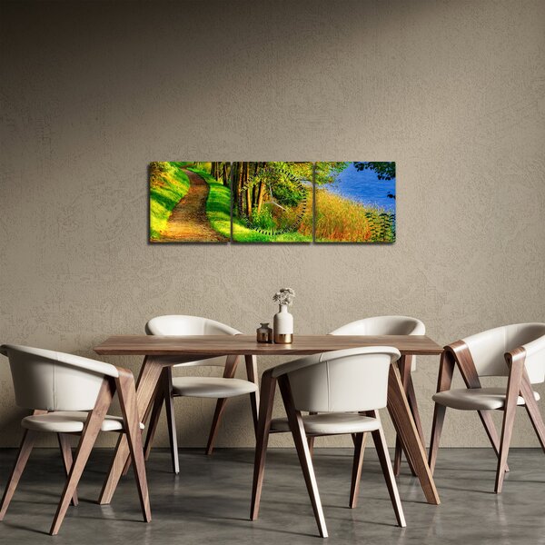 Slika staze uz vodu (sa satom) (90x30 cm)