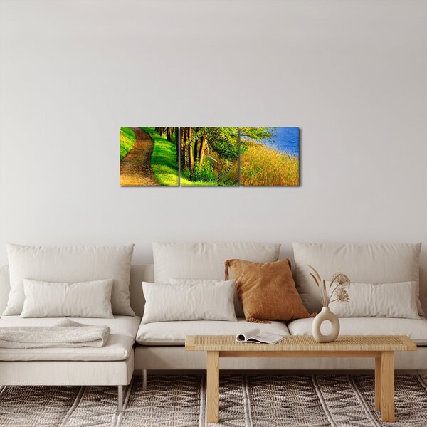 Slika staze uz vodu (sa satom) (90x30 cm)