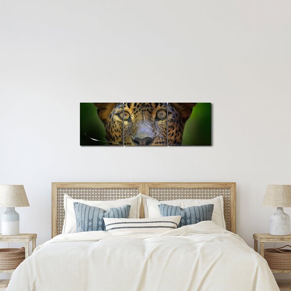 Slika - Portret leoparda, Šri Lanka (sa satom) (90x30 cm)