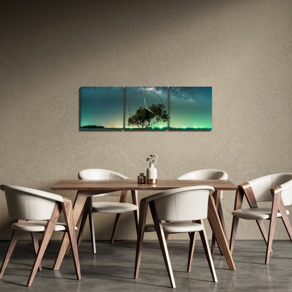 Slika noćnog neba (sa satom) (90x30 cm)
