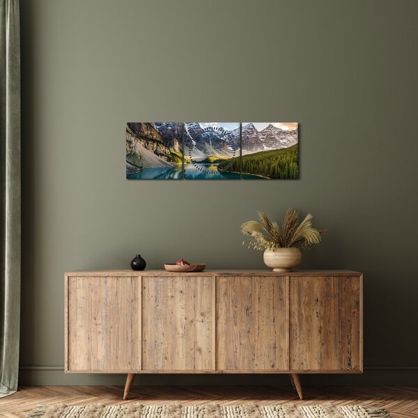 Slika - Kanada, Nacionalni park Banff, jezero Moraine (sa satom) (90x30 cm)