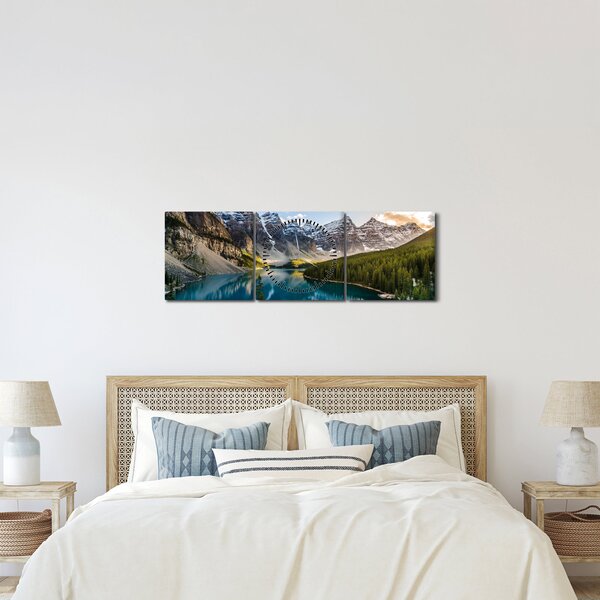 Slika - Kanada, Nacionalni park Banff, jezero Moraine (sa satom) (90x30 cm)