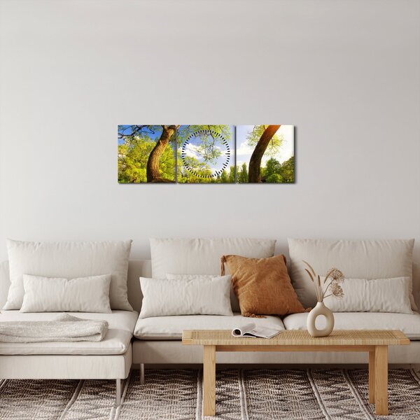 Slika proljetne livade (sa satom) (90x30 cm)