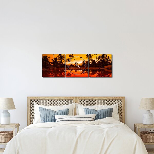 Slika - Zalazak sunca nad resortom (sa satom) (90x30 cm)