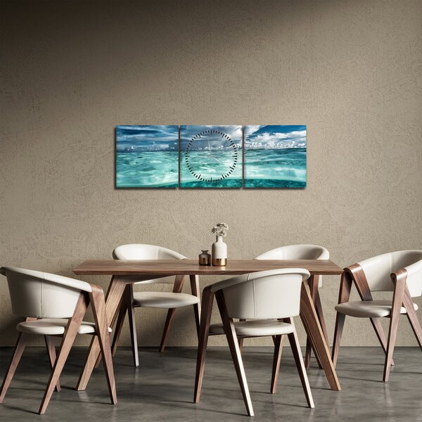 Slika - Pogled u podmorje (sa satom) (90x30 cm)