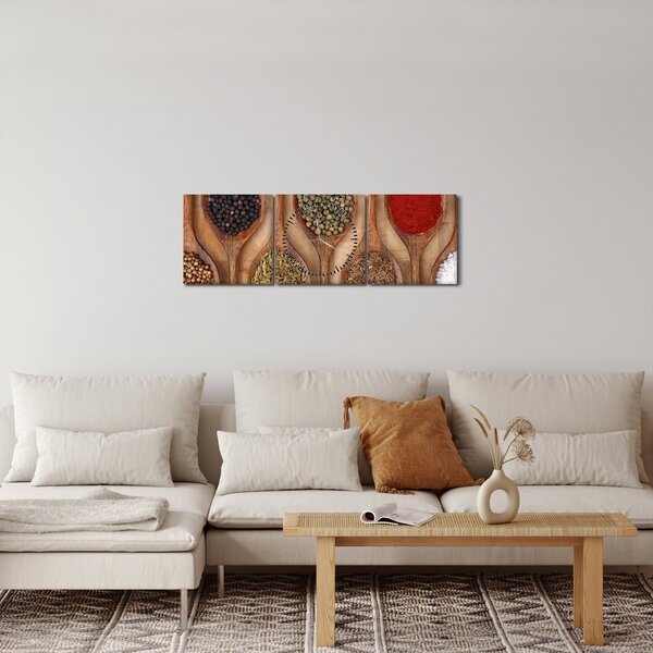 Slika - Žlice sa začinima (sa satom) (90x30 cm)