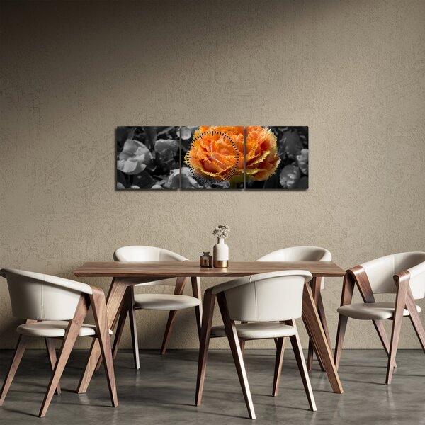 Slika cvijeta (sa satom) (90x30 cm)