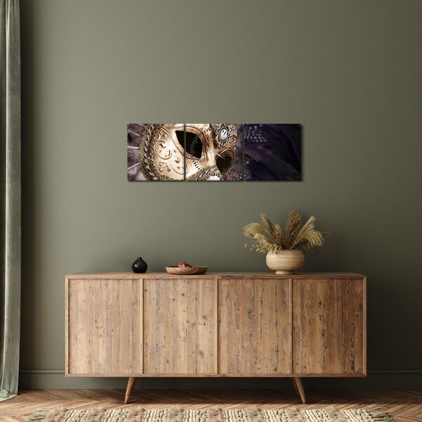 Slika skulpture s maskom (sa satom) (90x30 cm)