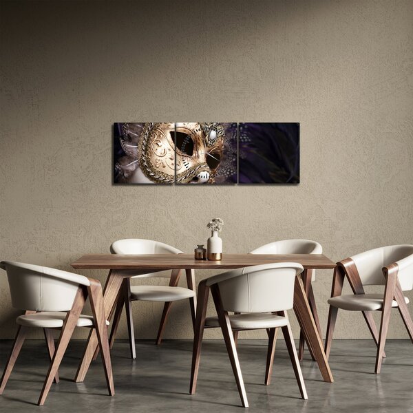 Slika skulpture s maskom (sa satom) (90x30 cm)