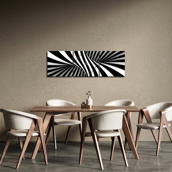 Apstraktna slika sa zebrastim prugama (sa satom) (90x30 cm)