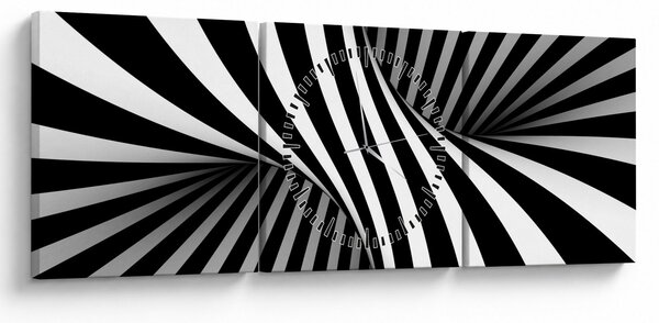 Apstraktna slika sa zebrastim prugama (sa satom) (90x30 cm)