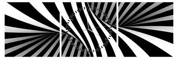 Apstraktna slika sa zebrastim prugama (sa satom) (90x30 cm)