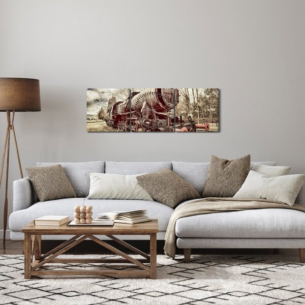 Povijesna slika lokomotive (sa satom) (90x30 cm)