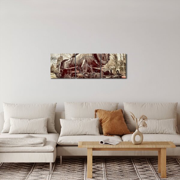 Povijesna slika lokomotive (sa satom) (90x30 cm)