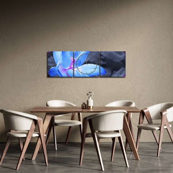 Slika detalj cvijeta (sa satom) (90x30 cm)