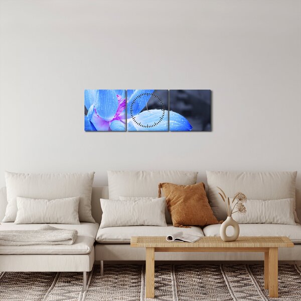 Slika detalj cvijeta (sa satom) (90x30 cm)