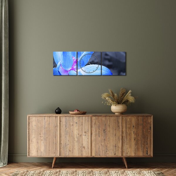 Slika detalj cvijeta (sa satom) (90x30 cm)