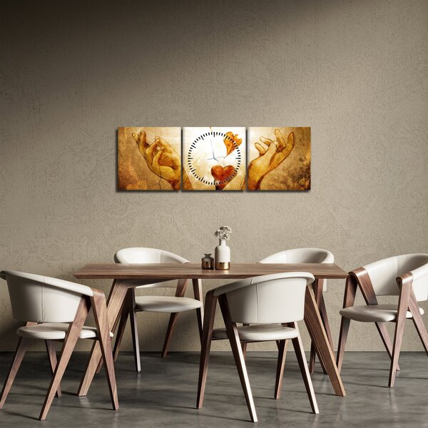 Slika - Naslikane ruke pune ljubavi (sa satom) (90x30 cm)