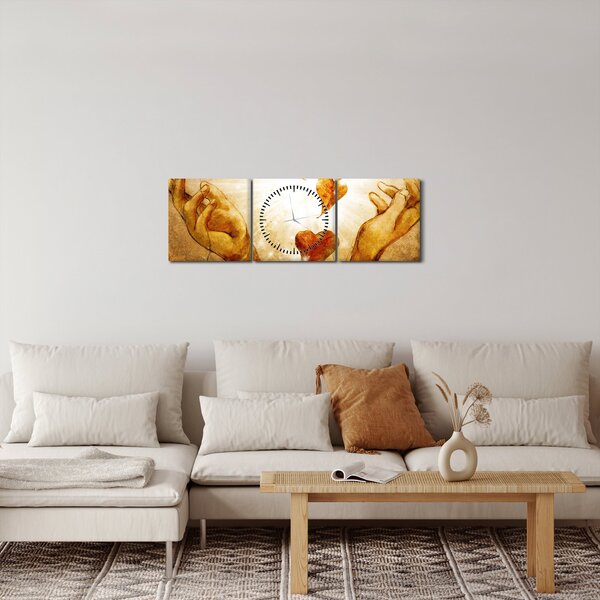 Slika - Naslikane ruke pune ljubavi (sa satom) (90x30 cm)