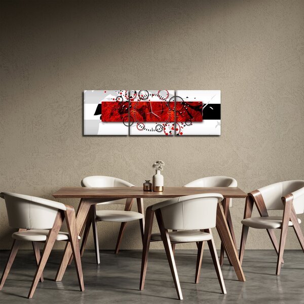 Slika apstrakcije (sa satom) (90x30 cm)