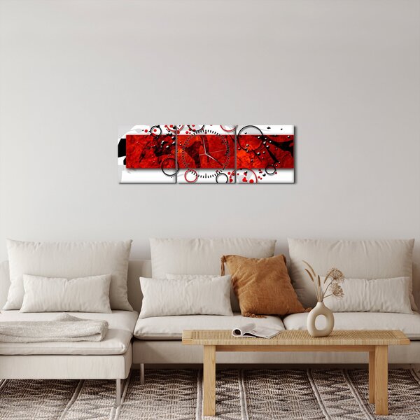 Slika apstrakcije (sa satom) (90x30 cm)