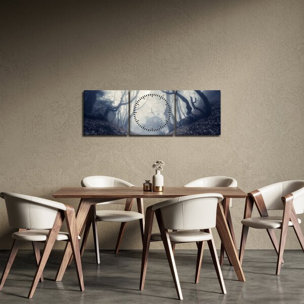Slika - Šuma u magli (sa satom) (90x30 cm)