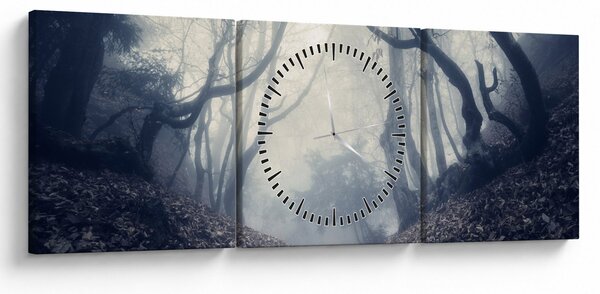 Slika - Šuma u magli (sa satom) (90x30 cm)