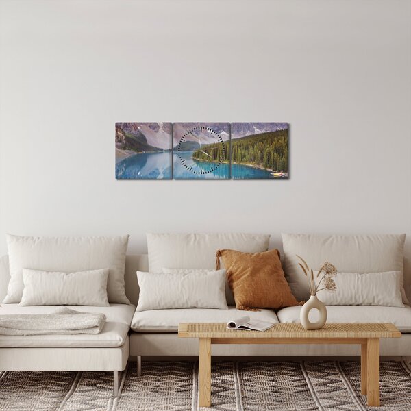 Slika - Planinski kanadski krajolik (sa satom) (90x30 cm)