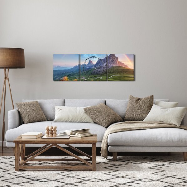 Slika duge iznad stijena (sa satom) (90x30 cm)