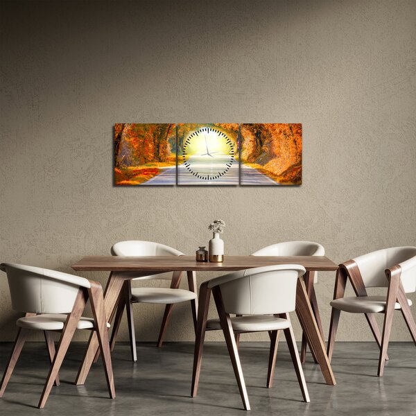 Slika -Prolaz od krošnja stabala (sa satom) (90x30 cm)