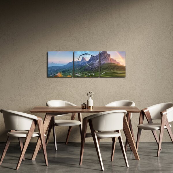 Slika duge iznad stijena (sa satom) (90x30 cm)