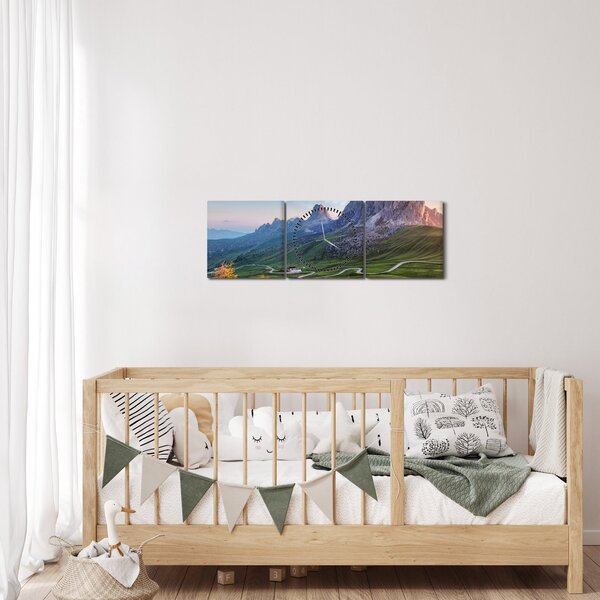 Slika duge iznad stijena (sa satom) (90x30 cm)