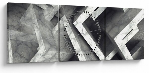 Apstraktna slika kockica (sa satom) (90x30 cm)