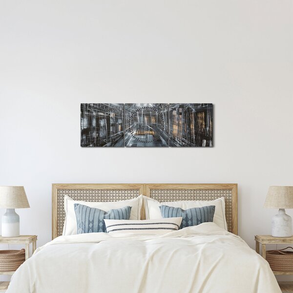 Slika interijera stare zgrade (sa satom) (90x30 cm)
