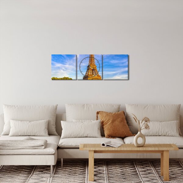 Slika - Eiffelov toranj (sa satom) (90x30 cm)