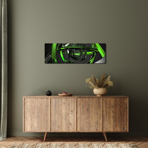 Slika apstrakcije (sa satom) (90x30 cm)