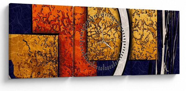 Slika apstrakcije (sa satom) (90x30 cm)