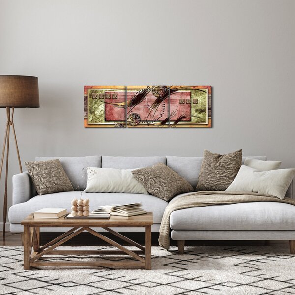 Apstraktna slika (sa satom) (90x30 cm)