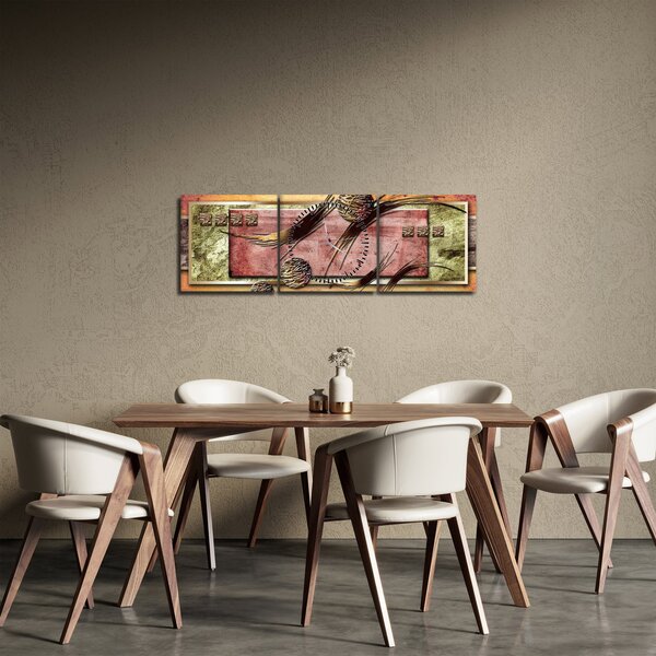 Apstraktna slika (sa satom) (90x30 cm)