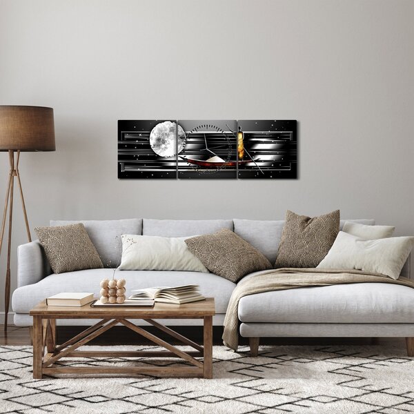 Slika naslikanog antičkog djela (sa satom) (90x30 cm)