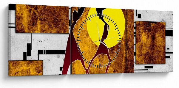 Slika naslikanog antičkog djela (sa satom) (90x30 cm)
