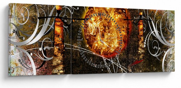 Slika naslikanog antičkog djela (sa satom) (90x30 cm)