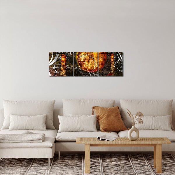 Slika naslikanog antičkog djela (sa satom) (90x30 cm)
