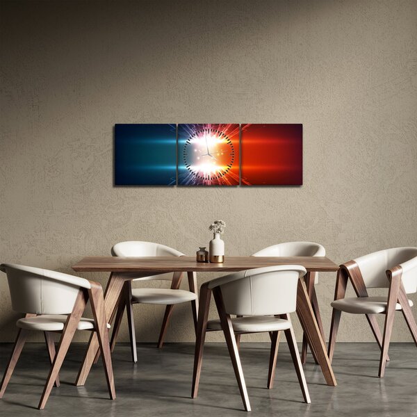 Apstraktna slika aktivnog naboja (sa satom) (90x30 cm)