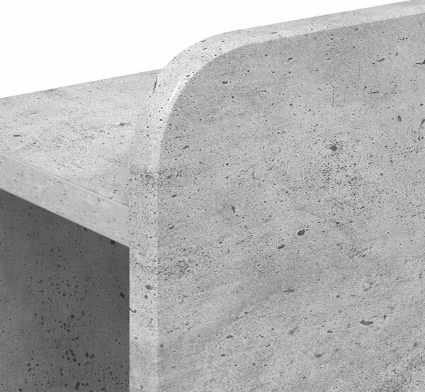 Okvir kreveta s pohranom s ladicama Betonska siva 200 x 200 cm - Siva / 200 x 200 cm
