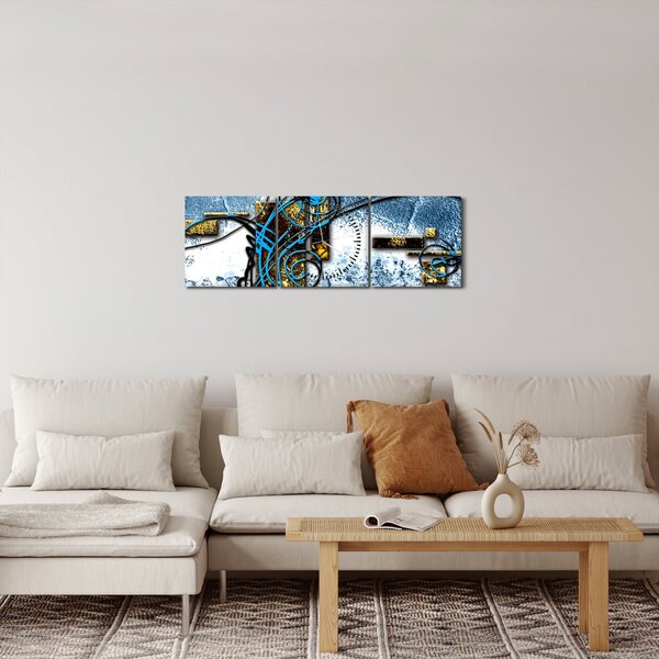 Apstraktna slika (sa satom) (90x30 cm)