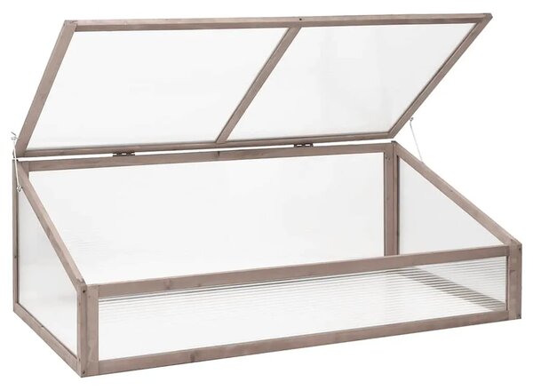 Staklenik sivi 110 x 56 x 39 cm od jelovine - Siva