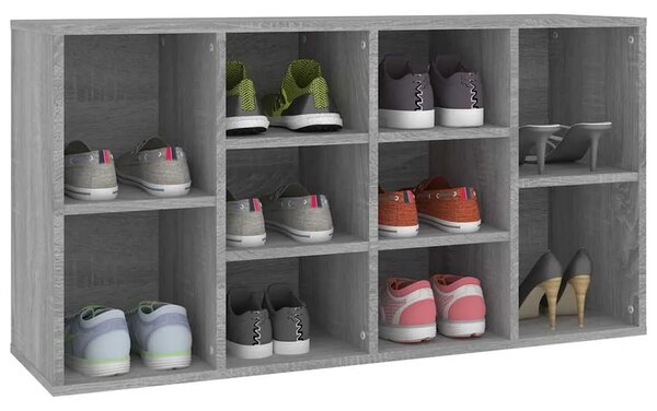 Klupa za cipele boja hrasta 103x30x55 cm konstruirano drvo - Sivi hrast sonoma